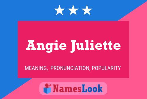 Affiche de nom Angie Juliette