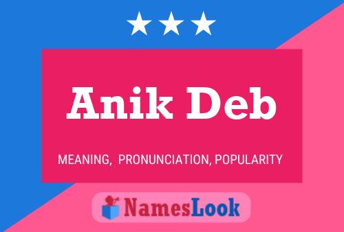 Affiche de nom Anik Deb