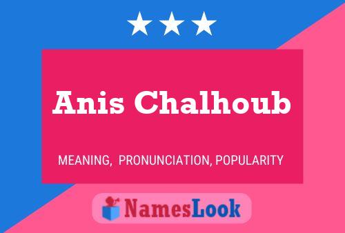 Affiche de nom Anis Chalhoub