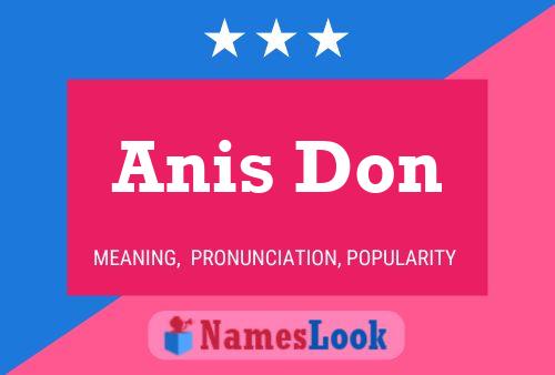 Affiche de nom Anis Don