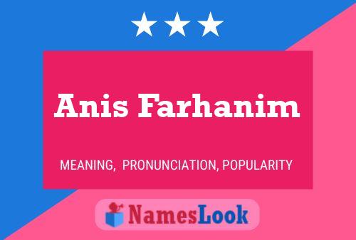 Affiche de nom Anis Farhanim