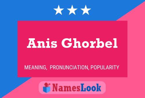 Affiche de nom Anis Ghorbel