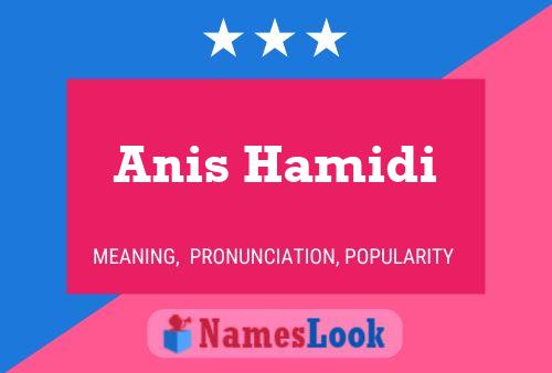 Affiche de nom Anis Hamidi