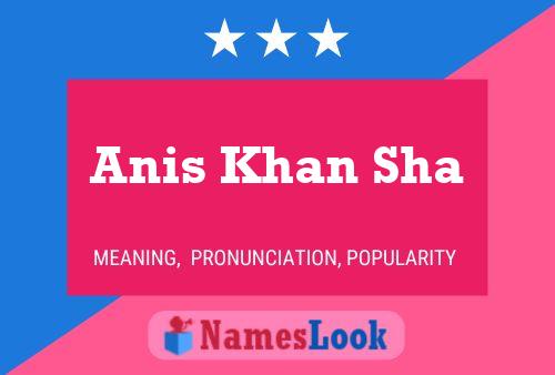 Affiche de nom Anis Khan Sha