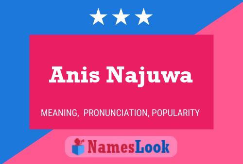 Affiche de nom Anis Najuwa