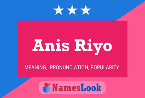 Affiche de nom Anis Riyo