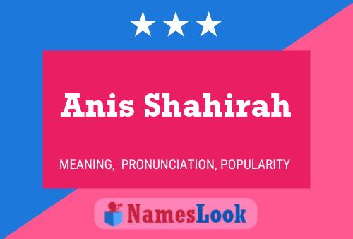 Affiche de nom Anis Shahirah