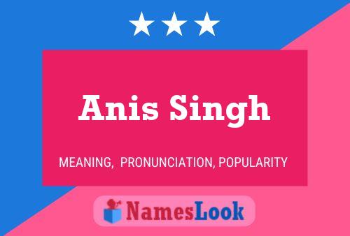 Affiche de nom Anis Singh