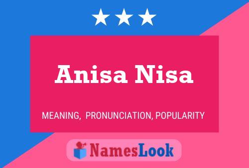 Affiche de nom Anisa Nisa