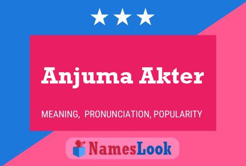 Affiche de nom Anjuma Akter