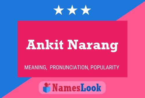 Affiche de nom Ankit Narang