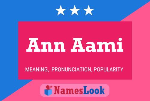 Affiche de nom Ann Aami