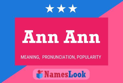 Affiche de nom Ann Ann