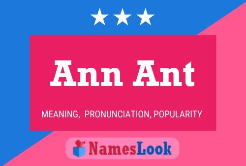 Affiche de nom Ann Ant