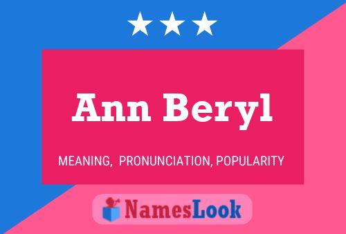 Affiche de nom Ann Beryl