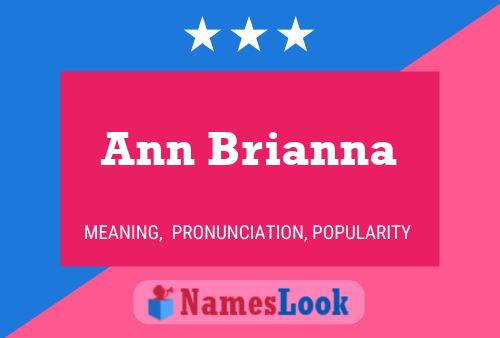 Affiche de nom Ann Brianna