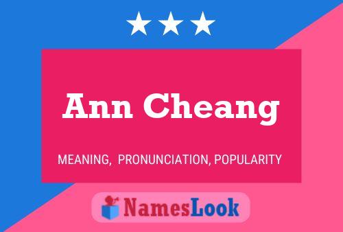 Affiche de nom Ann Cheang