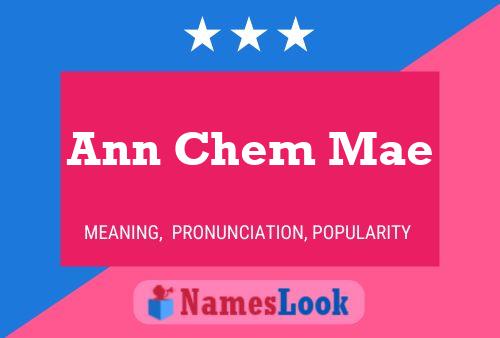 Affiche de nom Ann Chem Mae