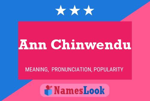 Affiche de nom Ann Chinwendu