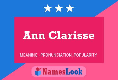 Affiche de nom Ann Clarisse