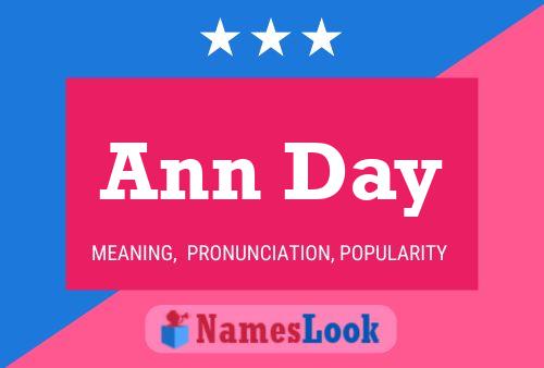 Affiche de nom Ann Day