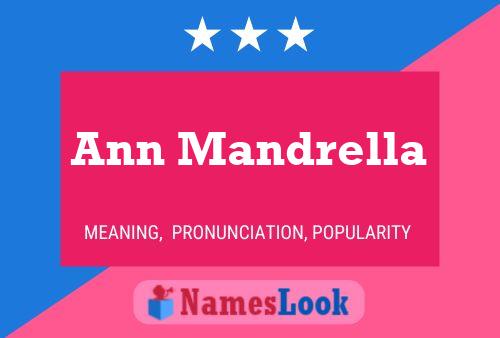 Affiche de nom Ann Mandrella