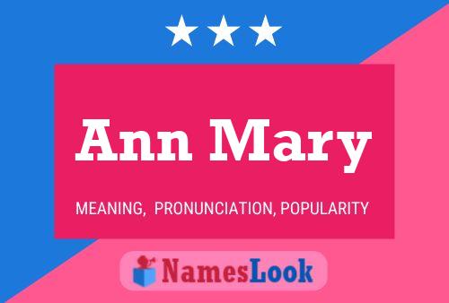 Affiche de nom Ann Mary