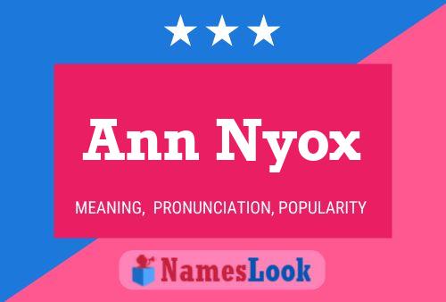 Affiche de nom Ann Nyox