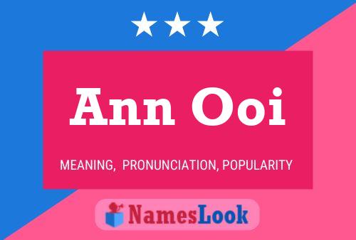 Affiche de nom Ann Ooi