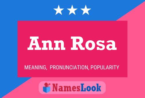 Affiche de nom Ann Rosa