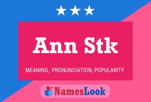 Affiche de nom Ann Stk