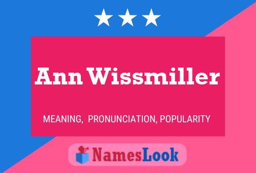 Affiche de nom Ann Wissmiller