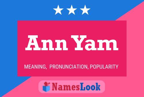 Affiche de nom Ann Yam