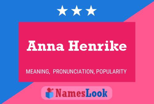 Affiche de nom Anna Henrike