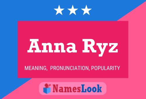 Affiche de nom Anna Ryz