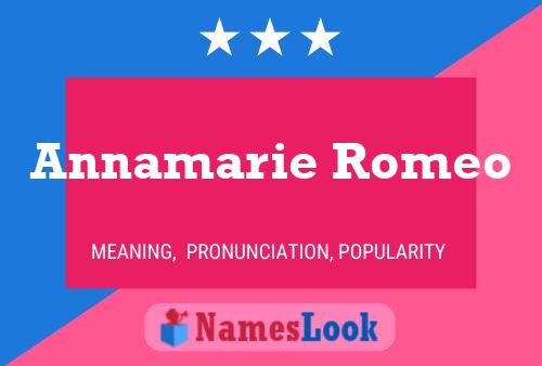 Affiche de nom Annamarie Romeo