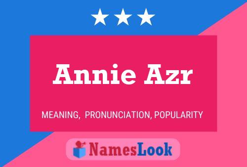 Affiche de nom Annie Azr