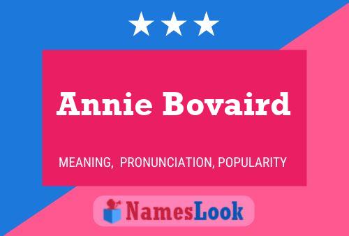 Affiche de nom Annie Bovaird