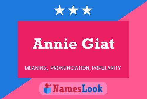 Affiche de nom Annie Giat