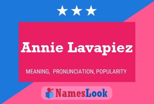 Affiche de nom Annie Lavapiez