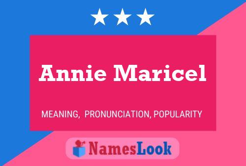 Affiche de nom Annie Maricel