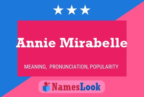 Affiche de nom Annie Mirabelle