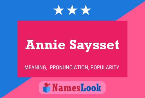 Affiche de nom Annie Saysset