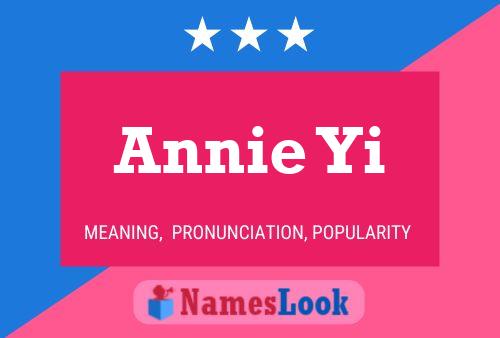 Affiche de nom Annie Yi