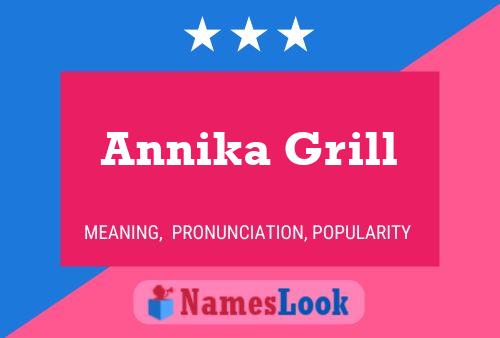 Affiche de nom Annika Grill