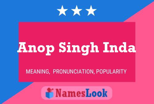 Affiche de nom Anop Singh Inda