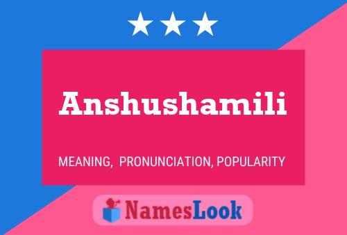 Affiche de nom Anshushamili