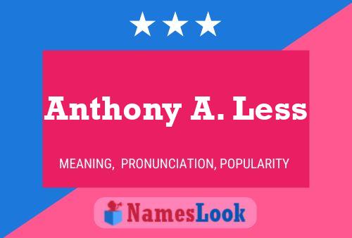 Affiche de nom Anthony A. Less