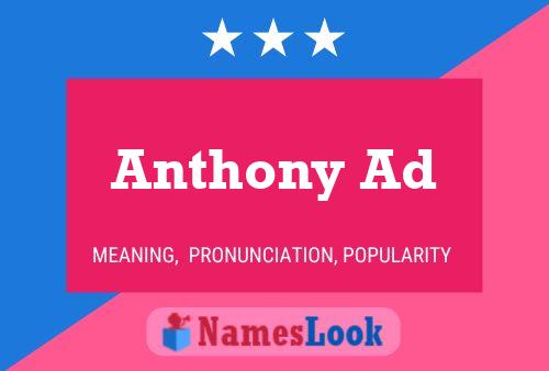 Affiche de nom Anthony Ad