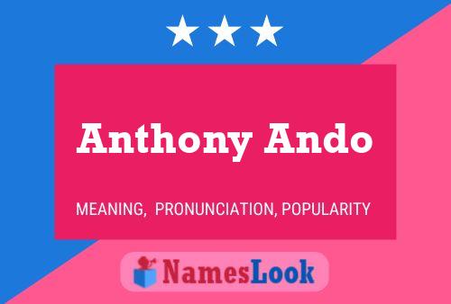 Affiche de nom Anthony Ando